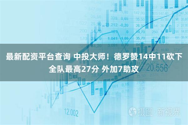 最新配资平台查询 中投大师！德罗赞14中11砍下全队最高27分 外加7助攻