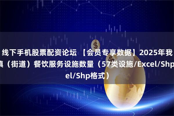 线下手机股票配资论坛 【会员专享数据】2025年我国乡镇（街道）餐饮服务设施数量（57类设施/Excel/Shp格式）
